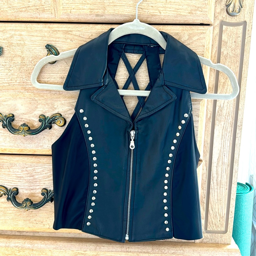 Leather vest